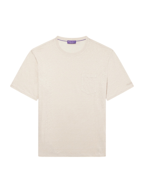 Photo: Ralph Lauren Purple label - Linen-Jersey T-Shirt - Neutrals