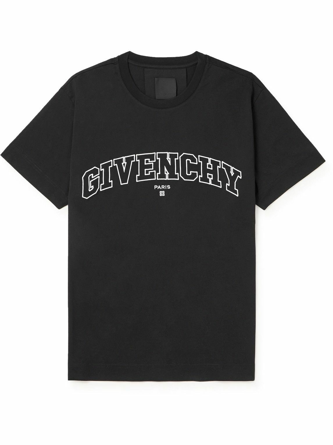 Givenchy - Logo-Embroidered Cotton-Jersey T-Shirt - Black Givenchy