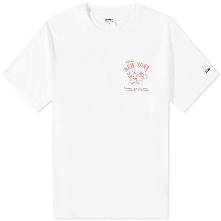 Photo: Tommy Jeans Men's Best Pizza T-Shirt in White