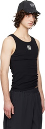 VETEMENTS Black Biker Cross Logo Tank Top