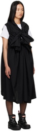 tao Black Ruched Midi Dress