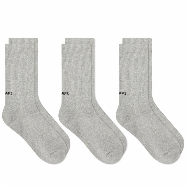 Photo: WTAPS Men's Skivvies 05 3-Pack Sock in Grey 