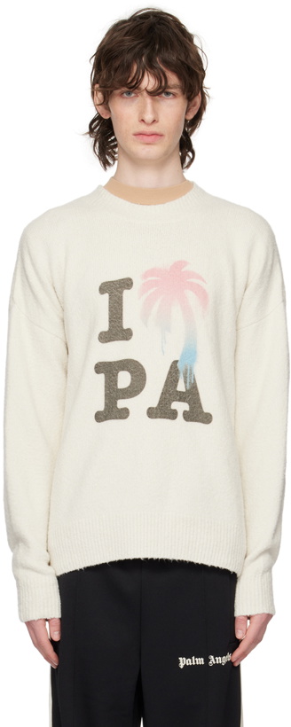 Photo: Palm Angels Off-White 'I Love PA' Sweater