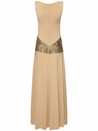 RABANNE Embellished Long Dress with Fringes