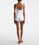 Posse Florence ruffled linen romper