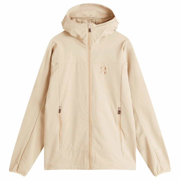 Photo: Haglöfs Men's Rosson Softshell Hooded Jacket in Chalk Beige