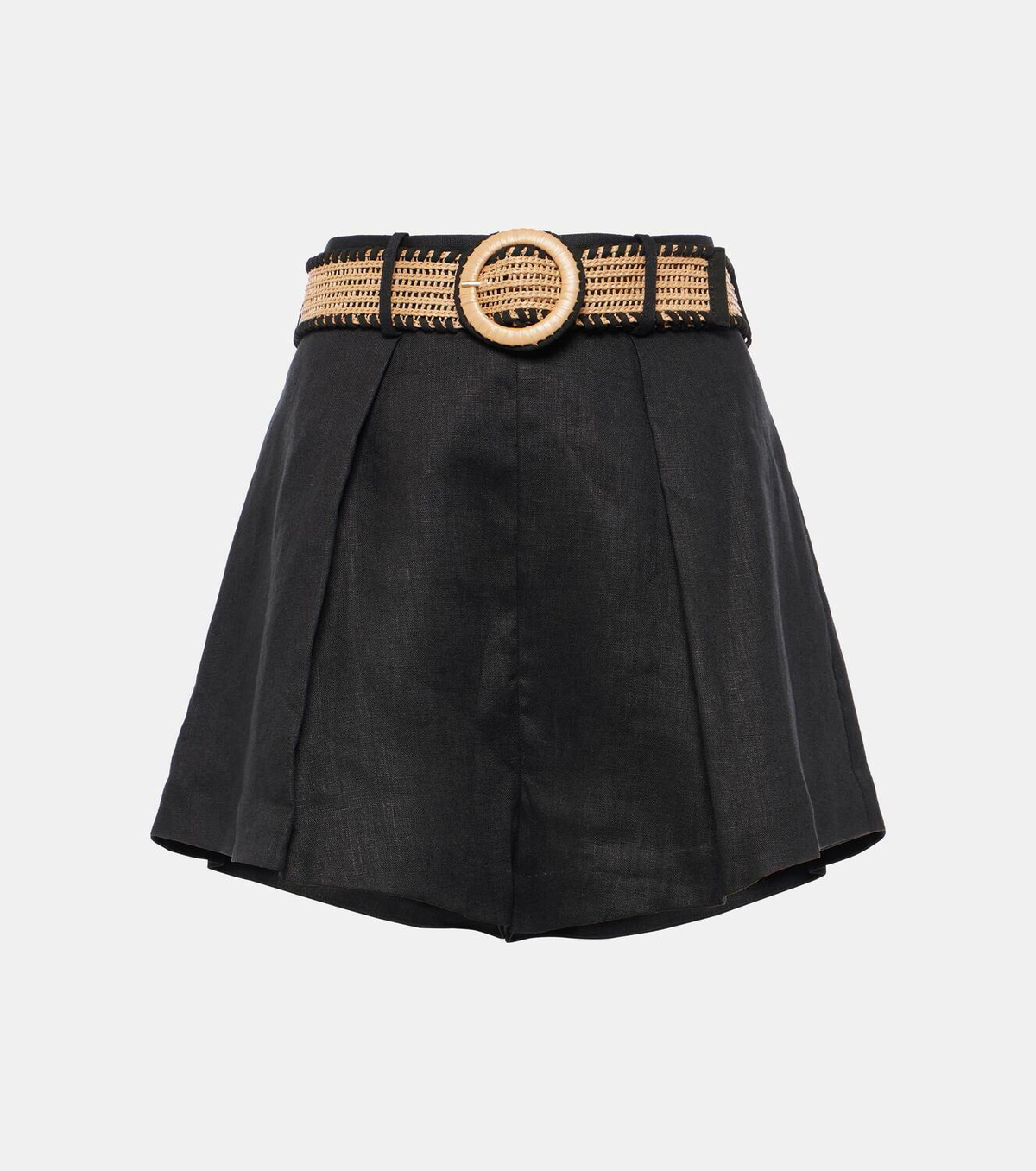 Zimmermann Halliday high-rise linen shorts