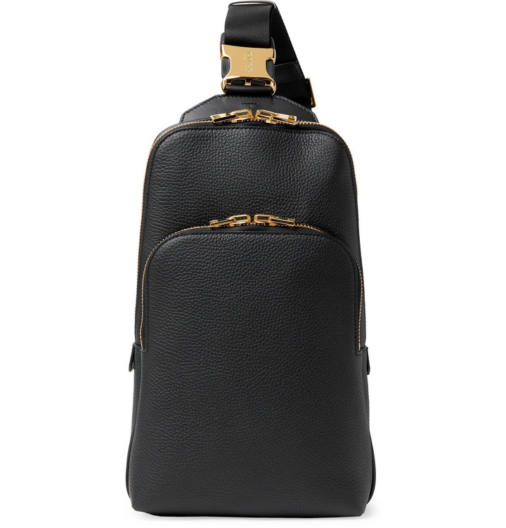 Photo: TOM FORD - Full-Grain Leather Sling Backpack - Black