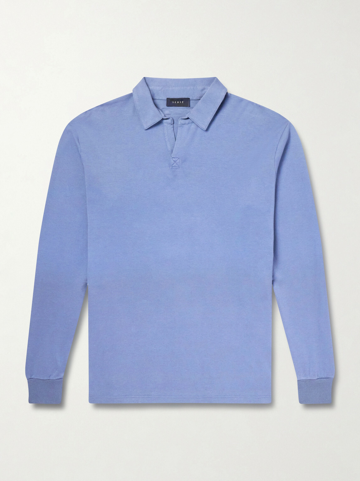 SEASE - Supima Cotton-Jersey Polo Shirt - Blue
