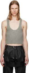 Rick Owens Gray Tower Knit Tank Top