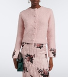 Erdem Floral wool and alpaca bouclé cardigan