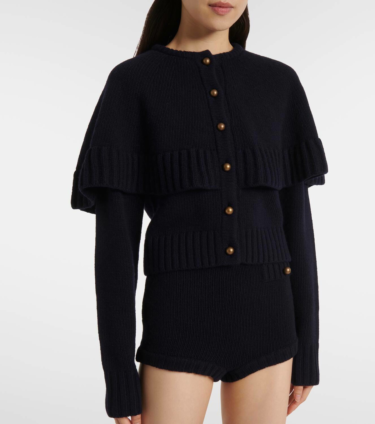 Chloé Caped wool and cashmere cardigan