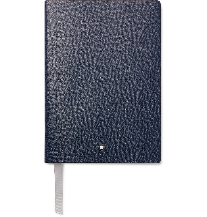 Photo: Montblanc - #146 Full-Grain Leather Notebook - Blue