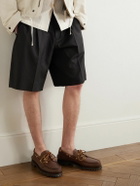 Yuketen - Pebble-Grain Leather Boat Shoes - Brown