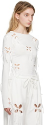 J.Kim SSENSE Exclusive White Petal Long Sleeve T-Shirt