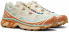 Salomon Beige & Orange XT-6 Skyline Sneakers