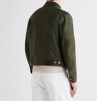 TOM FORD - Garment-Dyed Brushed-Cotton Blouson Jacket - Green