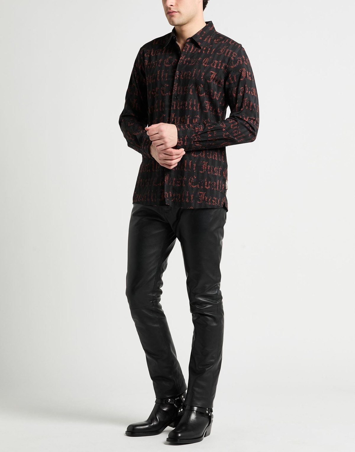 Just Cavalli Mens Shirt in Black