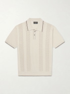 Beams Plus - Jacquard-Knit Polo Shirt - Neutrals
