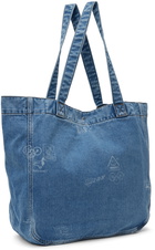 Carhartt Work In Progress Blue Stamp Print Denim Tote