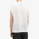 MKI Men's Loose Gauge Vest in Off White