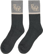 Rhude Gray Sport Socks