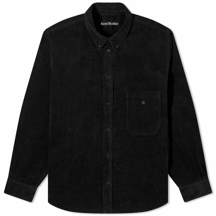 Photo: Acne Studios Men's Oday Corduroy Shirt Jacket in Black