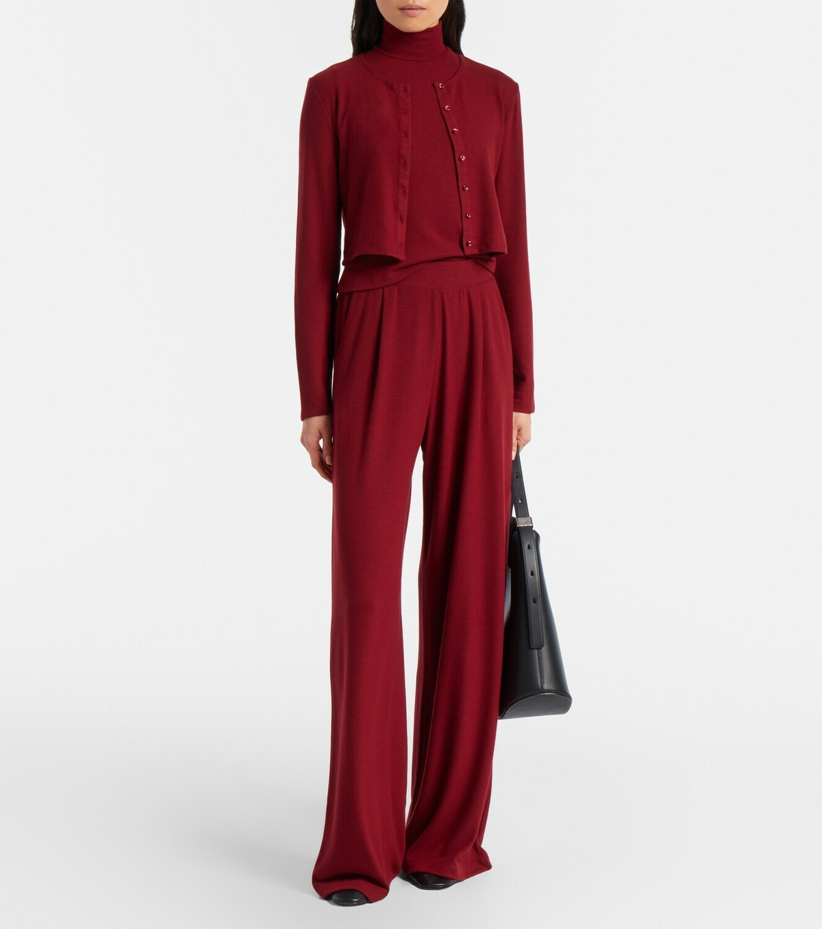Leset Lauren cropped jersey cardigan