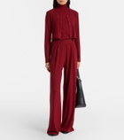 Leset Lauren cropped jersey cardigan