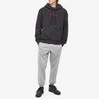 Air Jordan Men's Wordmark Fleece Hoody in Black/Gym Red