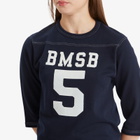 Beams Boy Women's 3/4 Sleeve Football T-Shirt in Navy 