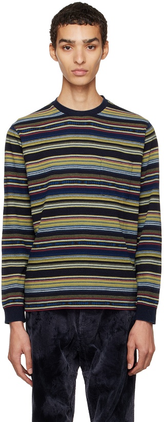 Photo: BEAMS PLUS Multicolor Striped Long Sleeve T-Shirt