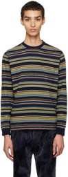 BEAMS PLUS Multicolor Striped Long Sleeve T-Shirt