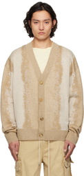 Feng Chen Wang Beige Gradient Jacquard Cardigan