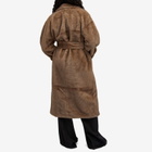 Meotine Women's Kelly Long Faux Fur Coat in Light Brown