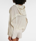 Adidas by Stella McCartney Gathered hooded track jacket