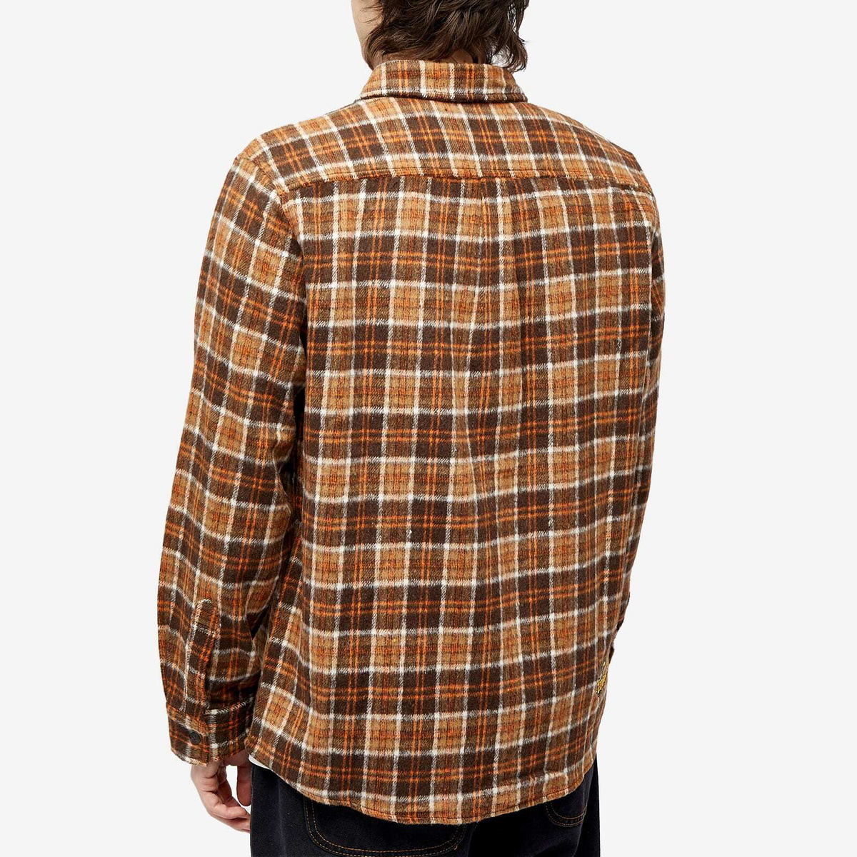 Butter Goods Men's Caterpillar Plaid Flannel Shirt in Brown/Orange ...