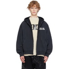 Balenciaga Black Masking Tape Oversized Zip-Up Hoodie