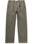FOLK - Loom Wide-Leg Garment-Dyed Cotton-Canvas Trousers - Neutrals - 1