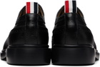 Thom Browne Black Pebble Grain Longwing Brogues
