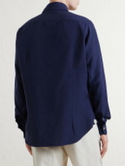 Eleventy - Lyocell, Linen and Cotton-Blend Shirt - Blue