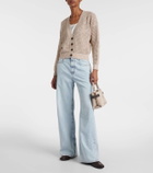 Brunello Cucinelli Sequined open-knit cotton-blend cardigan