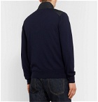 Belstaff - Kelby Slim-Fit Quilted Shell-Trimmed Wool Zip-Up Sweater - Blue