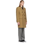 Boss Tan Camel Double-Breasted Coat