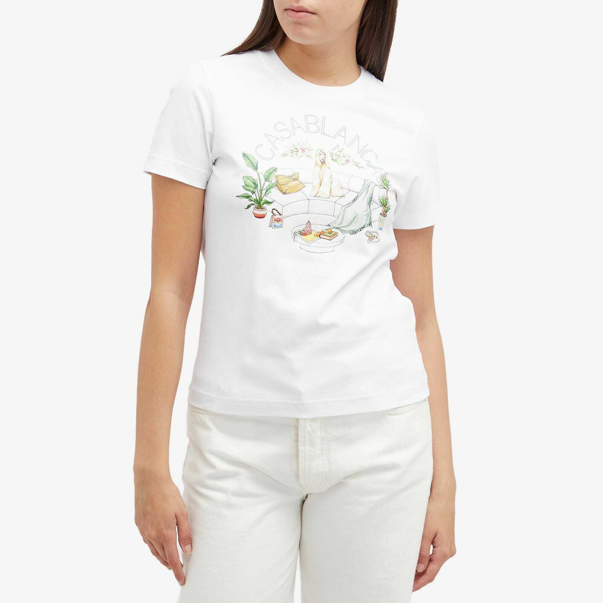 Casablanca Women's Appartement Dans Les Airs Fitted T-Shirt