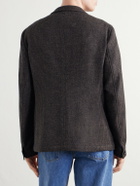 Oliver Spencer - Solms Wool-Blend Houndstooth Blazer - Brown