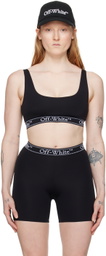 Off-White Black Jacquard Sport Bra