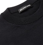 Balenciaga - Logo-Embroidered Virgin Wool Sweater - Navy