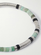 M. Cohen - Sonoran Sterling Silver, Chrysoprase and Cord Bracelet - Blue