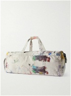 Gallery Dept. - Logo-Appliquéd Paint-Splattered Canvas Duffle Bag